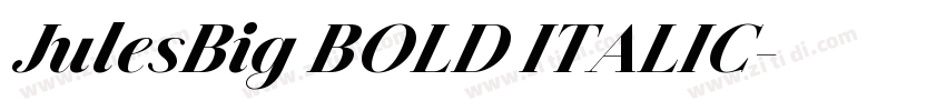 JulesBig BOLD ITALIC字体转换